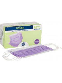 Mondmaskers IIR 3-laags Paars 50 st