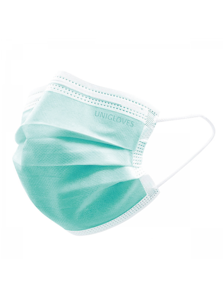 Mondmasker Groen 3-laags Unigloves 50 st