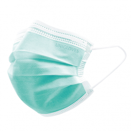 Mondmasker Groen 3-laags Unigloves 50 st