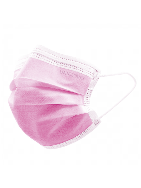 Mondmaskers Medisch IIR Roze 3-laags Unigloves 50 st