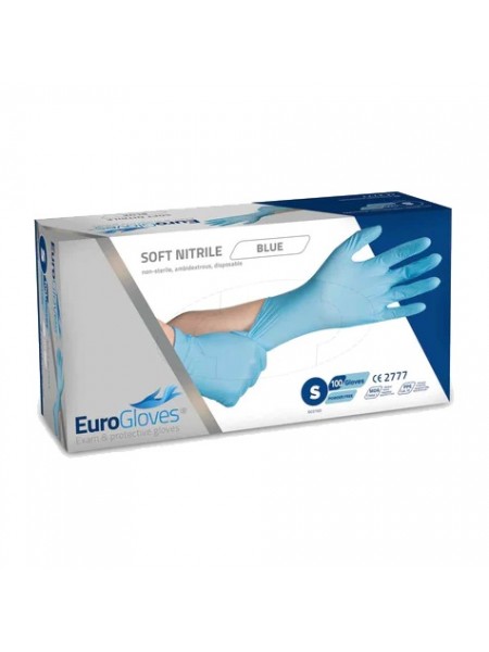 Eurogloves Soft Nitril Handschoenen Blauw 100 st