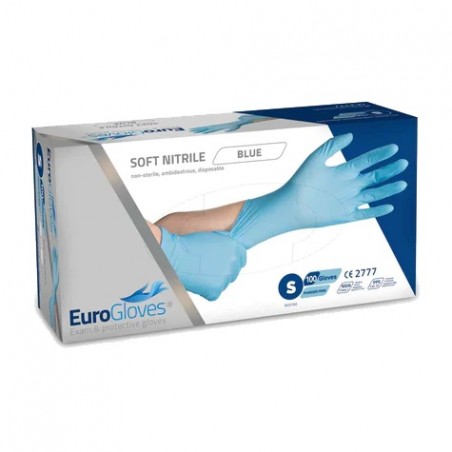 Eurogloves Soft Nitril Handschoenen Blauw 100 st