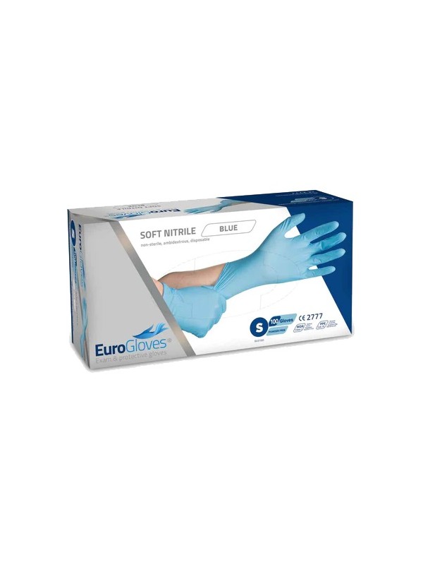 Eurogloves Soft Nitril Handschoenen Blauw 100 st