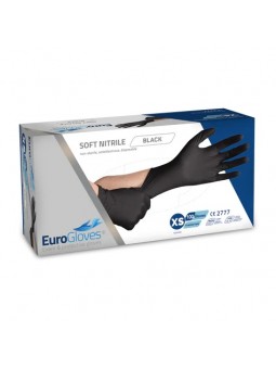 Eurogloves Soft Nitril Handschoenen Zwart 100 st