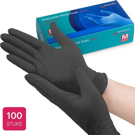 Nitril Handschoenen zwart Biozek